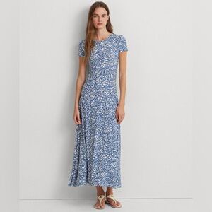 Lauren Ralph Lauren Women's Floral Stretch Jersey Tee Maxi Dress